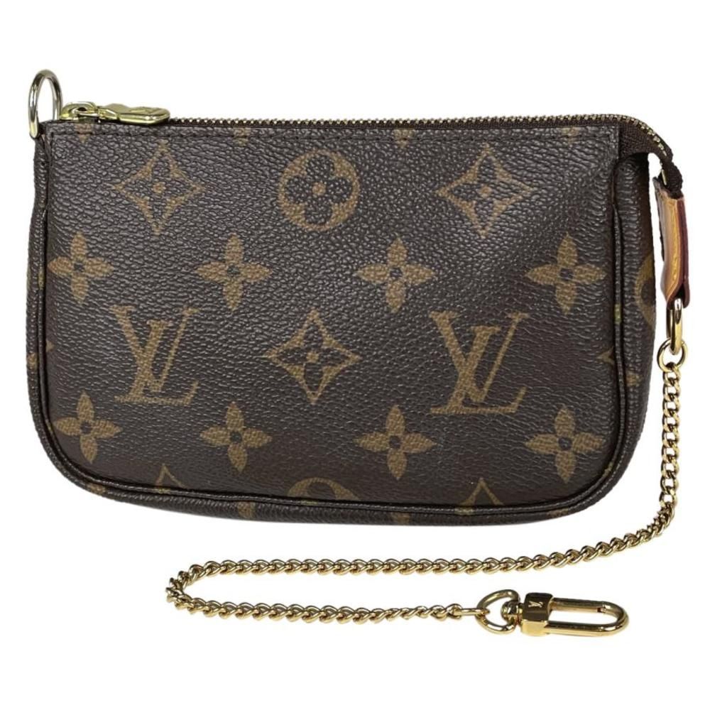 Mini Pochette Accessoires Makeup Cosmetics Accessory Pouch Monogram Brown